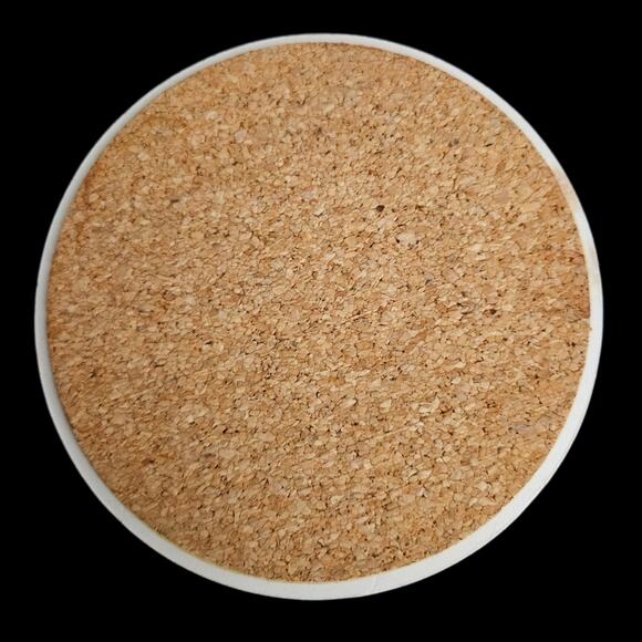 Ceramic Trivet Bluebird Dogwood Flowers Round Cork Back Hot Plate - Picture 2 of 2